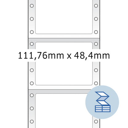 Etiketten HERMA 8166 111,7x48,4mm 1-baans wit, 2000 stuks - 2
