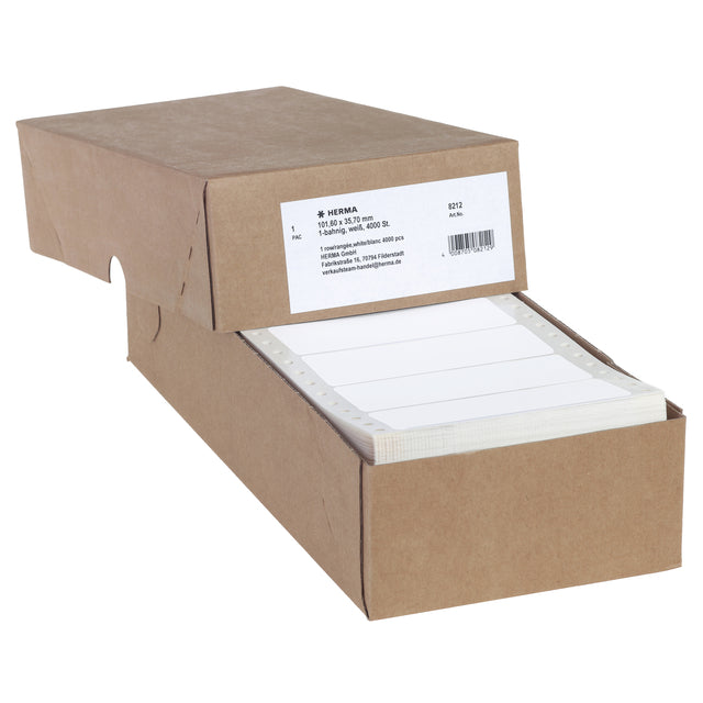 HERMA 8212 Witte Etiket 101.6x35.7mm, 4000 stuks