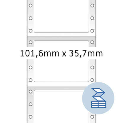 HERMA 8212 Witte Etiket 101.6x35.7mm, 4000 stuks - 2