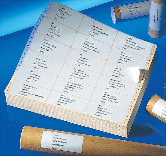 Etiketten AZ T3014 102x36mm 1-baans wit, 4000 stuks
