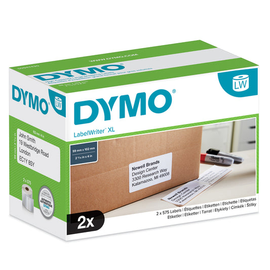 Dymo LabelWriter 4XL Verzendlabels 59x102mm, 2 Rollen