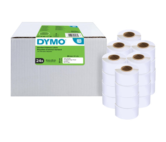 Dymo LabelWriter Adreslabels 28x89mm, 24 Rollen Wit