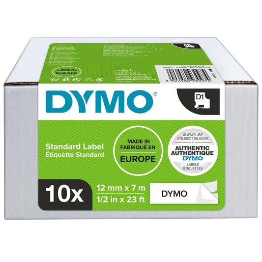 Dymo LabelManager D1 12mm Wit met 7m Tape