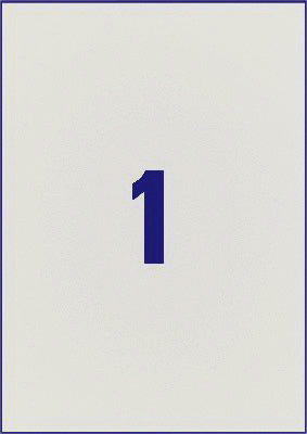 Etiket Avery L6013-20 210x297mm zilver polyester voor beveiliging
