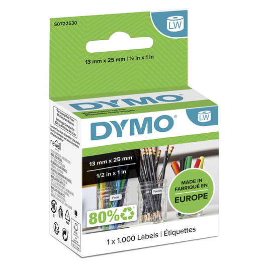 Dymo LabelWriter universele etiketten 13x25mm, 100 stuks
