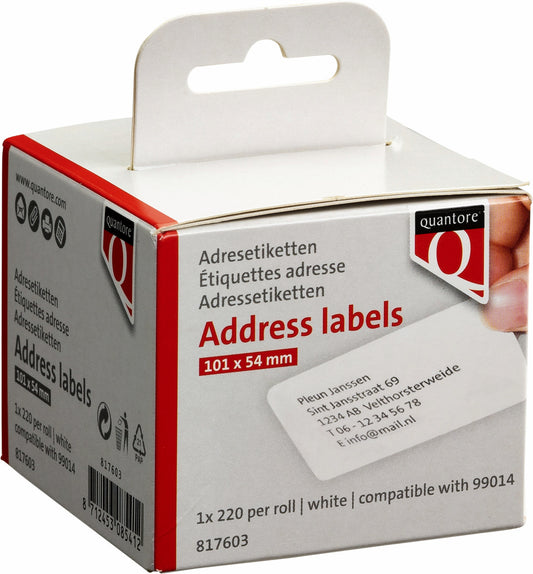 Quantore badge labels 54x101mm, 220 stuks