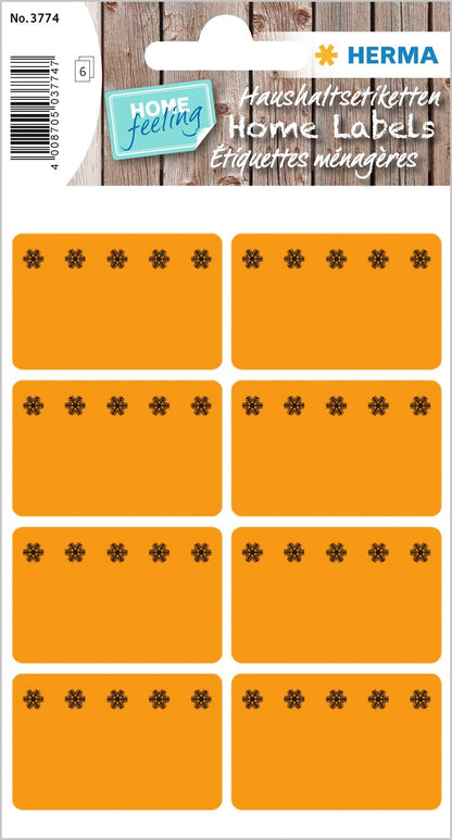 HERMA 3774 diepvriesetiketten 26x40mm oranje, 48 stuks