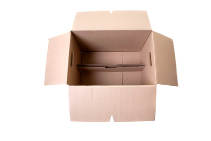 Verhuisdoos IEZZY 480x320x360mm enkelgolf bruin, 55 liter - 2