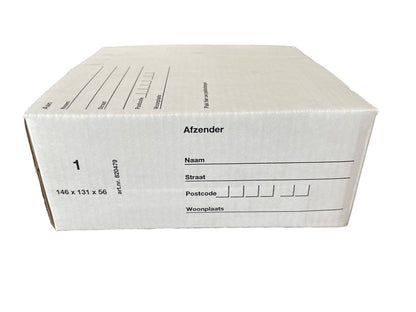 Postpakketbox IEZZY 1, 146x131x56mm, wit, snel te monteren - 2