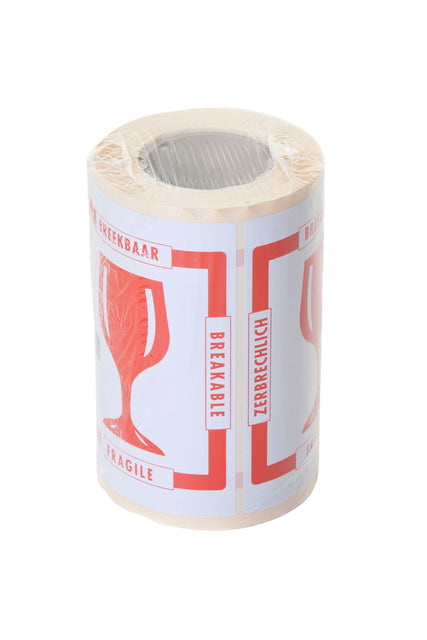 Waarschuwingsetiket IEZZY 80mm x 100m rood