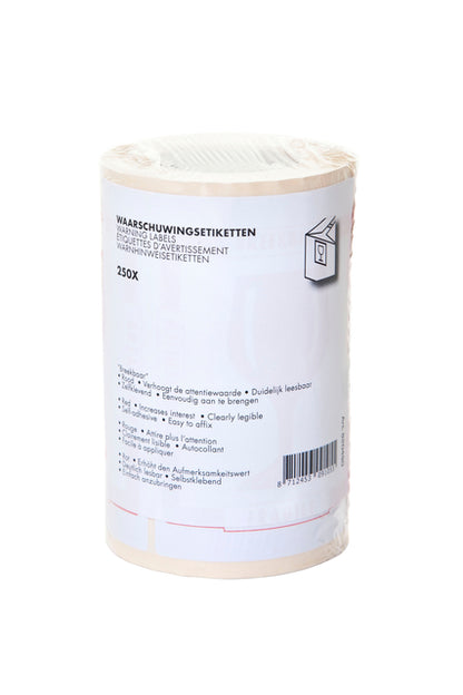 Waarschuwingsetiket IEZZY 80mm x 100m rood - 2