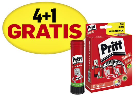 Lijmstift Pritt pk312 43 gram 4+1 promotie