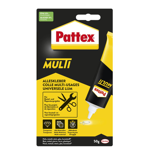 Pattex Multi Alleslijm 50g, universeel en druipvrij
