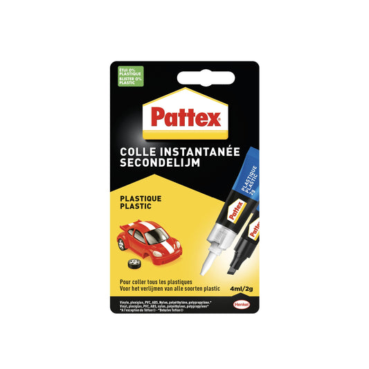 Secondenlijm Pattex All Plastic 2g voor Kunststof en Materialen