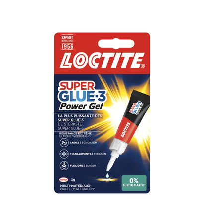 Loctite Powerflex Gel 3g, sterke en flexibele secondelijm