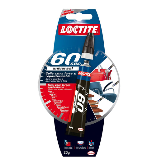 Loctite 60 Sec Alleslijm 20 g, snel en flexibel