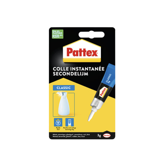 Secondenlijm Pattex Tube 3g, sterke en precieze lijm