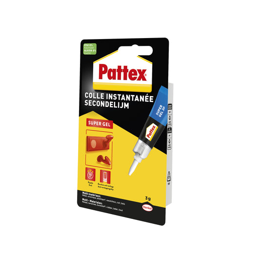 Pattex Super Gel 3 g, sterke secondenlijm in tube