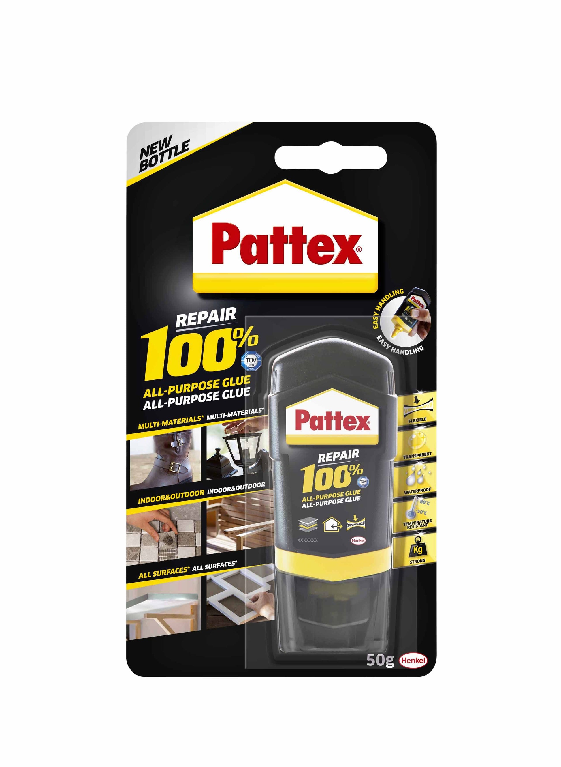 Pattex 100% lijm 50 g, sterk en flexibel voor diverse materialen - 2