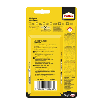 Pattex 100% lijm 50 g, sterk en flexibel voor diverse materialen - 3