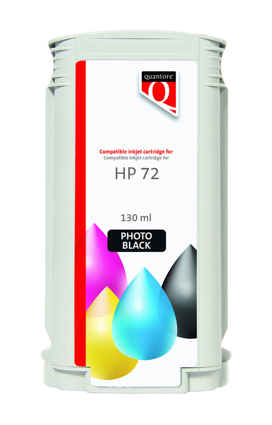 Inktcartridge Quantore HP 72 C9370A Foto Zwart