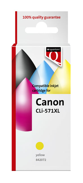 Inktcartridge Quantore Canon CLI-571XL Geel