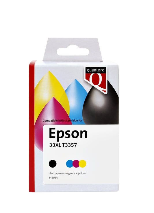 Inktcartridge Quantore Epson 33XL T3357 Zwart+Kleuren