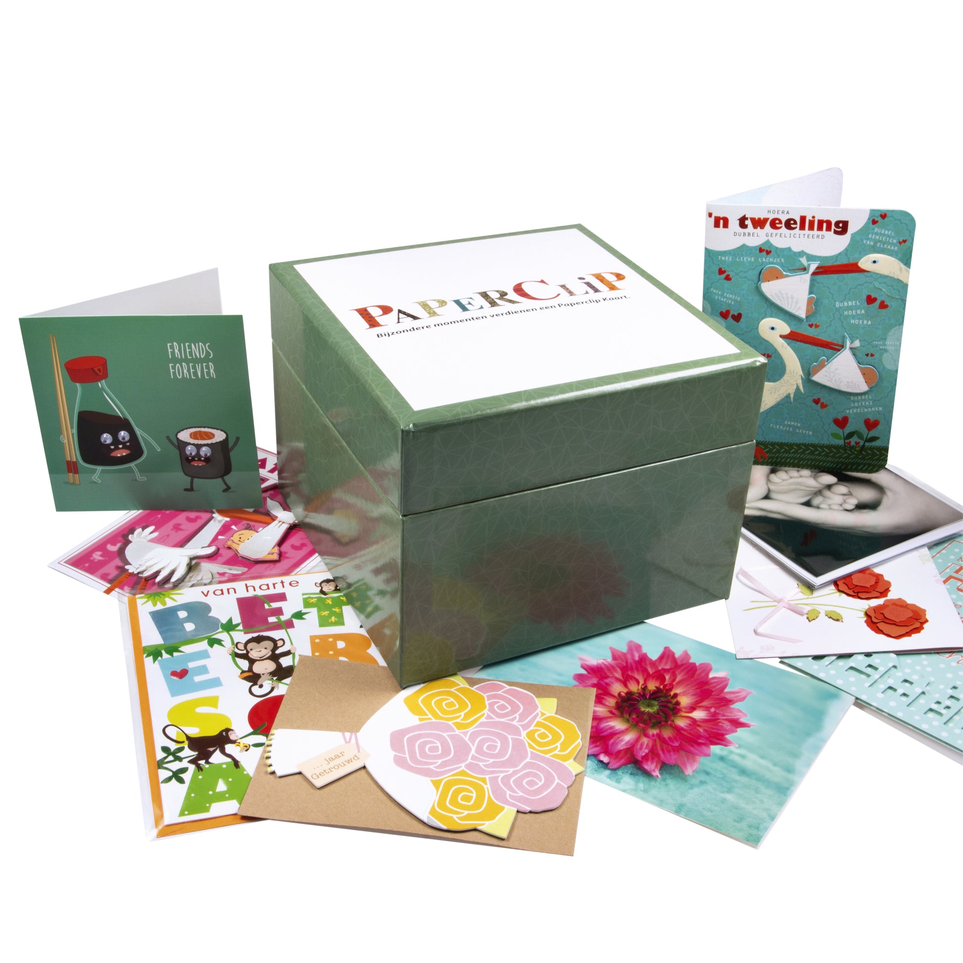 Wenskaartenbox Paperclip met 75 Kaarten - 2