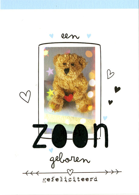 Geboorte Wenskaart Paperclip 6 Stuks voor Zoon