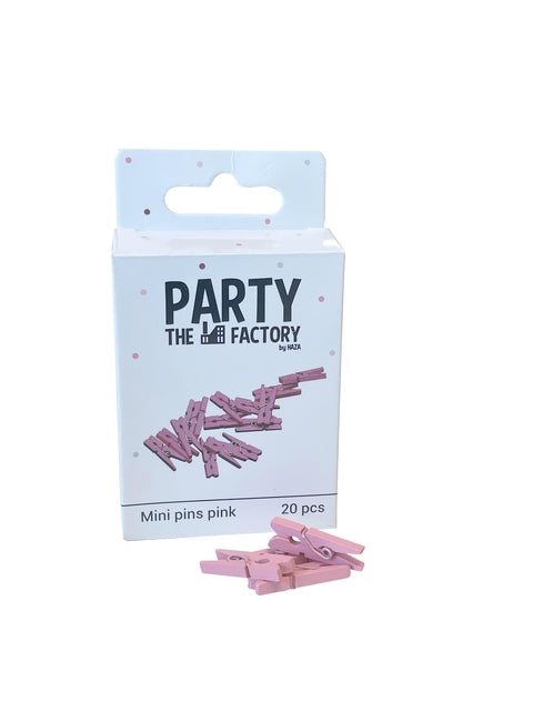 Roze knijpers Haza mini 20 stuks