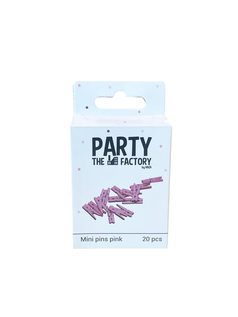 Roze knijpers Haza mini 20 stuks - 2