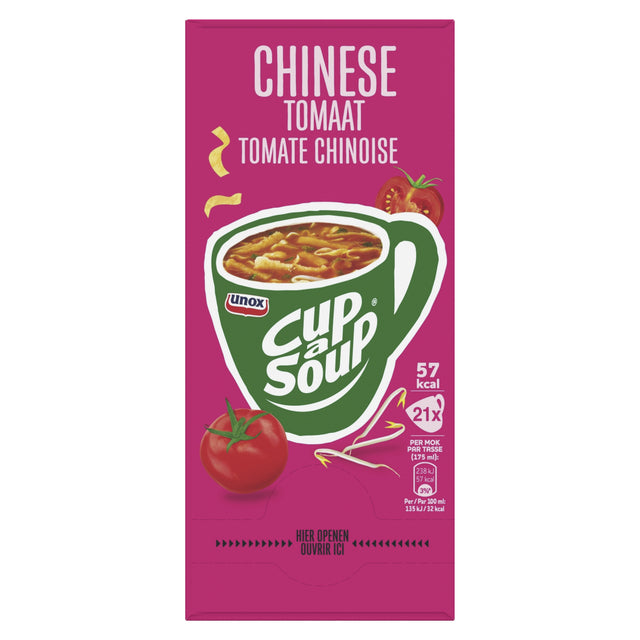 Cup-a-Soup Unox Chinese Tomaat 175ml zakjes, 21 stuks - 2