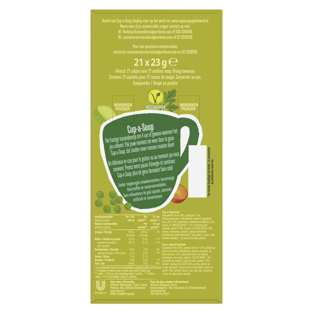 Cup-a-Soup Unox erwtensoep 175ml – Vegetarisch en voedzaam - 3