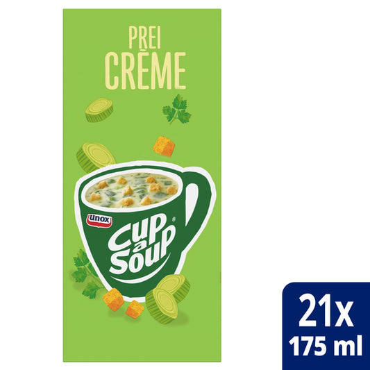 Cup-a-Soup Unox Prei-Crème 175ml zakjes, 21 stuks