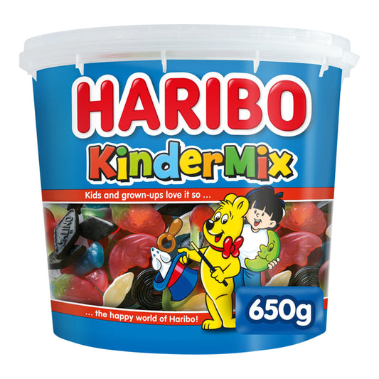 Haribo Kindermix 650g – Fruitig en drop