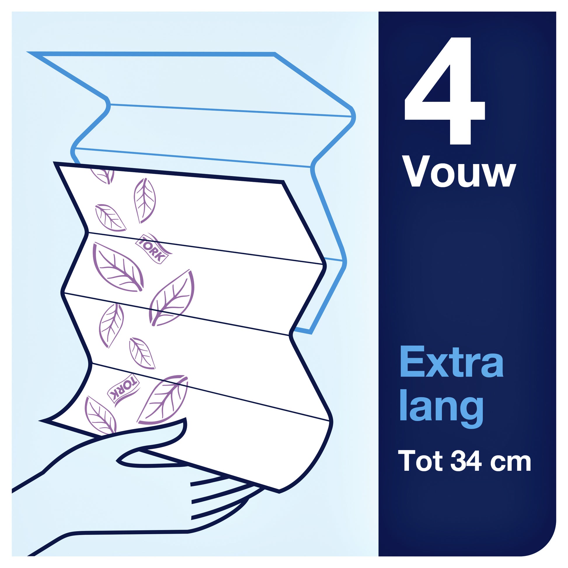 Handdoek Tork H2 Xpress multifold 2-laags wit 100297 - 4