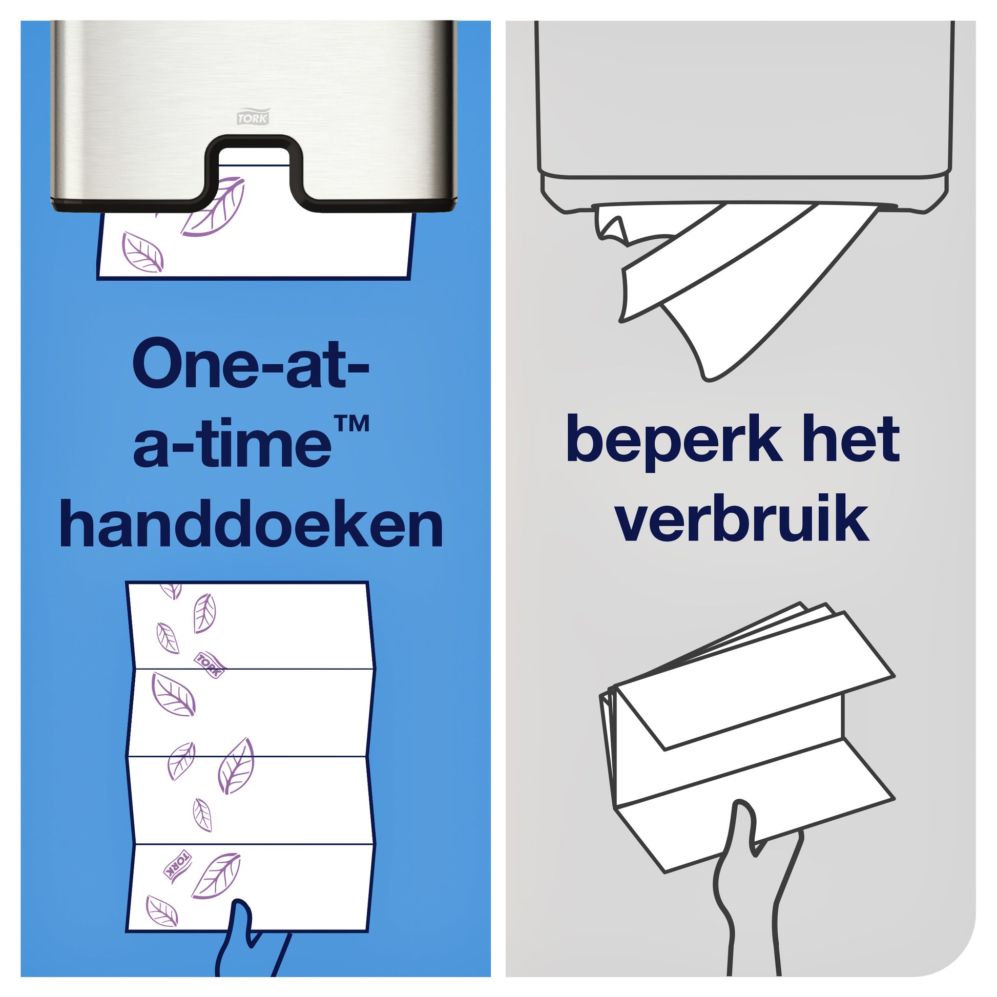 Handdoek Tork H2 Xpress multifold 2-laags wit 100297 - 5