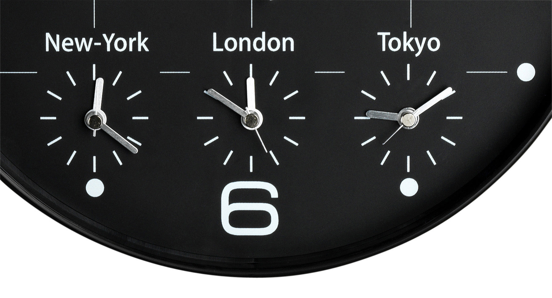 Wandklok UNILUX On Time, diameter 30,5cm zwart/wit - 2