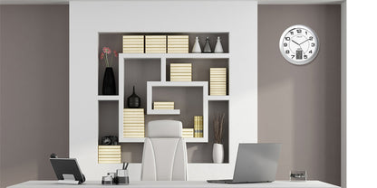 Wandklok Unilux Instinct dia 30,5cm zilvergrijs/wit - 3