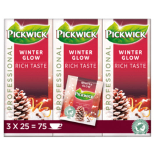 Thee Pickwick Winter Glow met envelop 75 zakjes