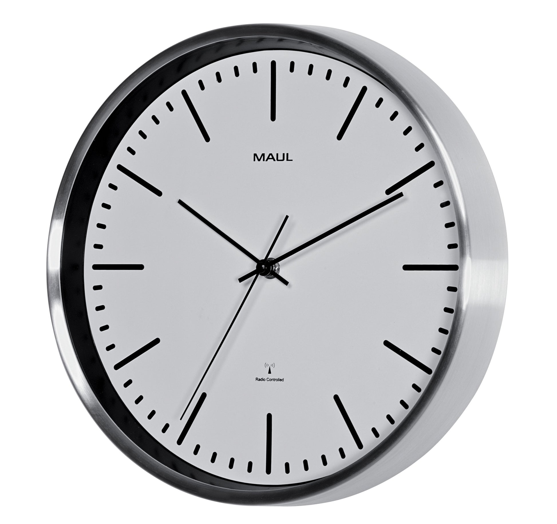 Maul Fly wandklok Ø30,5cm wit/aluminium - 2