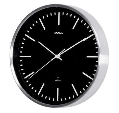 Wandklok Maul Fly, 30,5 cm, Zwart/Aluminium - 2