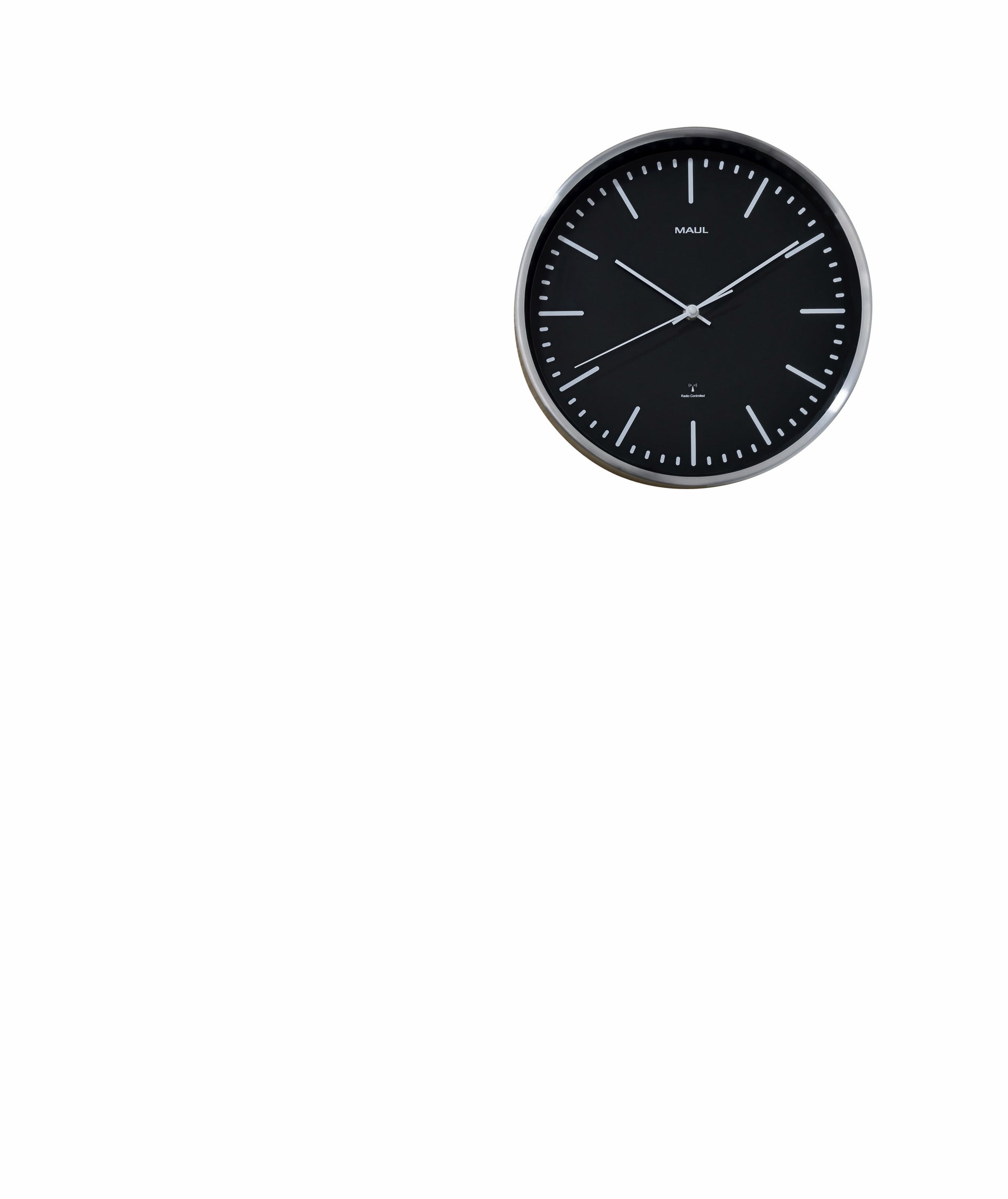 Wandklok Maul Fly, 30,5 cm, Zwart/Aluminium - 3