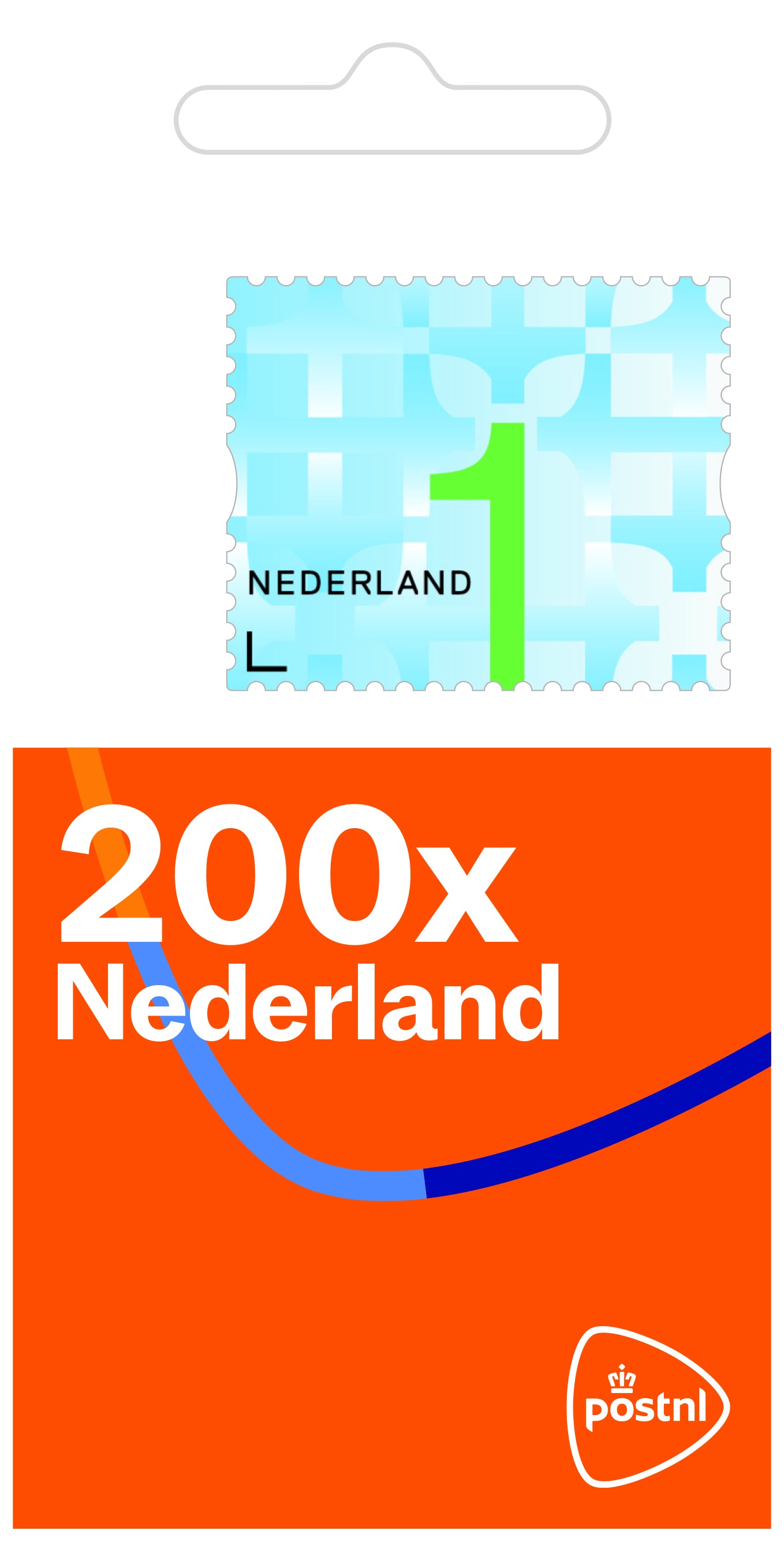 Nederlandse Waarde 1 en 2 Zelfklevende Postzegels, 200 stuks