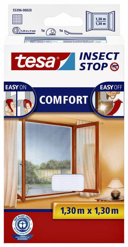 Insectenhor Tesa Raam 1,3 x 1,3 m Wit met Klittenband
