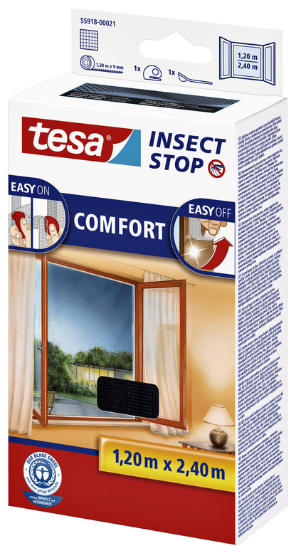 Tesa Ramen Insectenhor 1.2x2.4m Zwart met Klittenband - 3