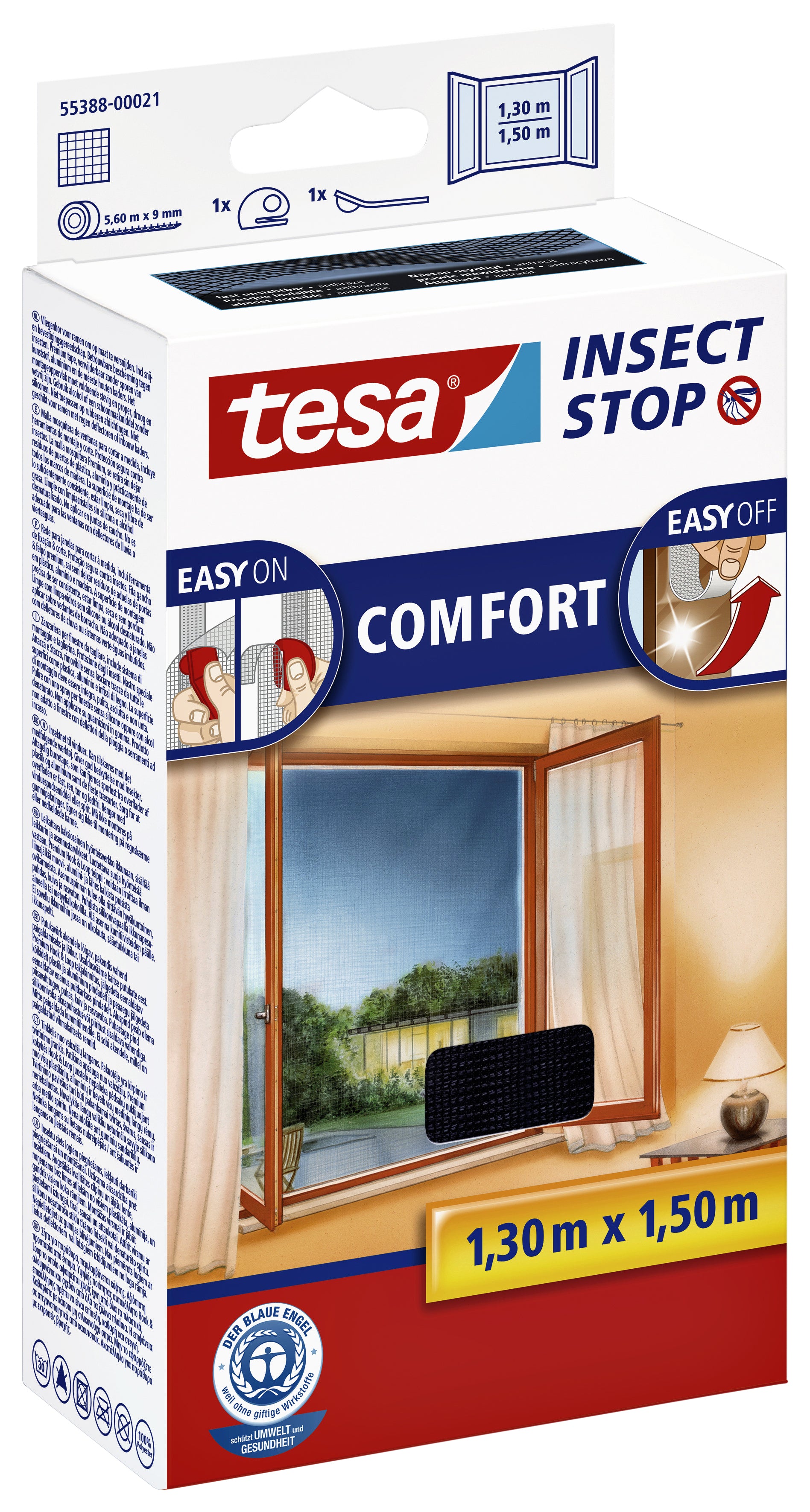 Tesa Insectenhor voor Ramen 1.3x1.5m Zwart | Facilitaire artikelen - 2