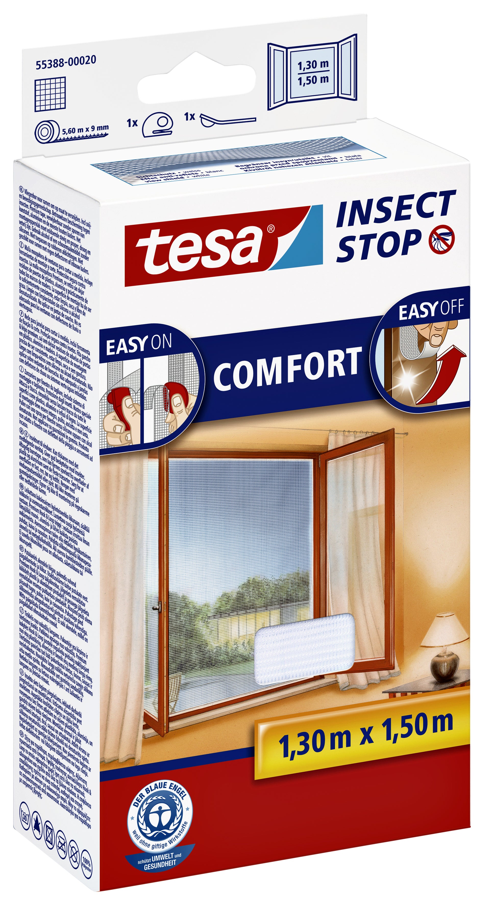 Witte Insectenhor Tesa voor Ramen 1,5 x 1,3 m - 2