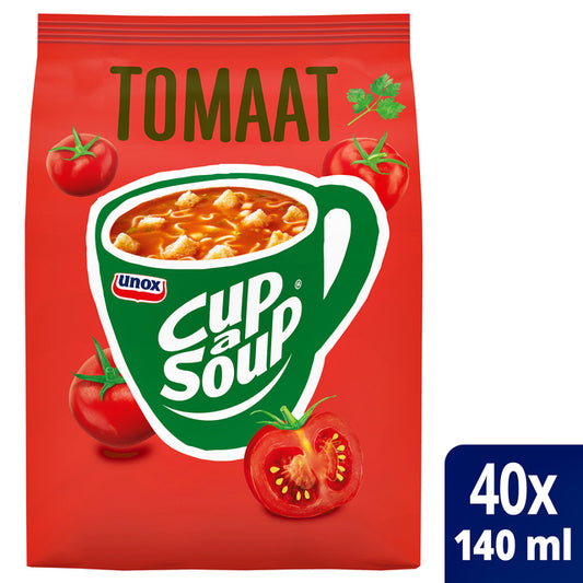 Unox Cup-a-Soup Tomaat Machinezak 140ml - Frisse tomatensoep