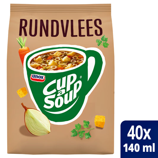 Cup-a-Soup Unox Rundvlees machinezak 140ml, 40 servings